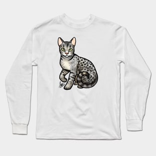 Cat - Ocicat - Gray Spotted Long Sleeve T-Shirt